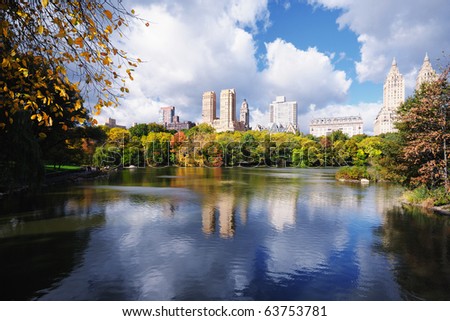 Autumn at The Lake in Central Park, New York