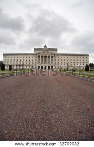 Moody sky over Irish Parliament
