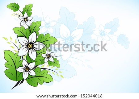 Abstract Background with flowers and leaves for your design