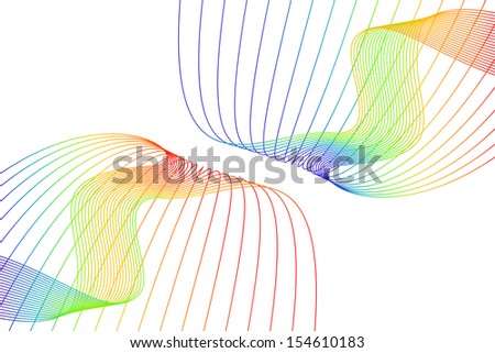 Abstract background with wire waves illustration