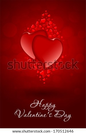 Two Red Hearts Valentine\'s Day Card Background