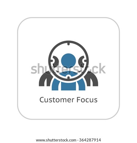 Customer Focus Icon. Flat Design. Business Concept. Isolated Illustration.