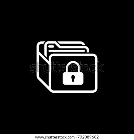Database Security Icon. Security concept with a database and a padlock. Isolated Illustration. App Symbol or UI element.