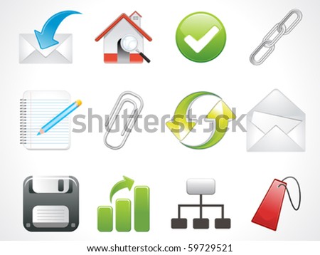 glossy folder icons set vector illustration