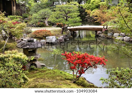 Nara, Japan (Kansai region) - UNESCO World Heritage Site. Isuien Garden from Meiji era.