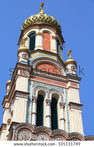 Lodz, Poland - Alexander Nevsky Orthodox cathedral. Architecture in Lodzkie province.