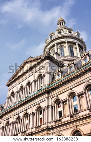 Baltimore, Maryland in the United States. City Hall building.