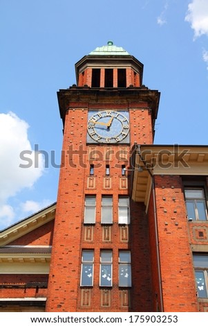 Poznan, Poland - city architecture. Greater Poland province (Wielkopolska). School architecture in Jezyce district.