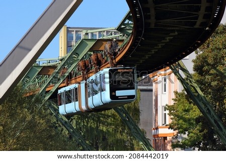 Similar – Image, Stock Photo Wuppertal suspension railway, monorail above the Wupper.