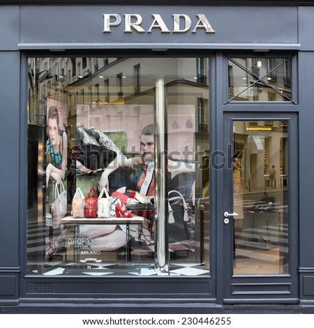 PARIS, FRANCE - JULY 24, 2011: Prada outlet store in Paris, France. The Italian fashion brand is present in 65 countries with 250 single brand shops. It was founded in 1913.