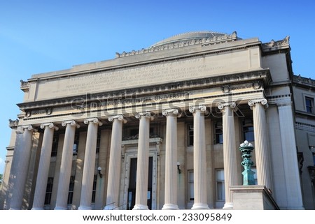 Columbia University library in New York City, United States - college in Upper Manhattan (Morningside Heights neighborhood of Upper West Side).