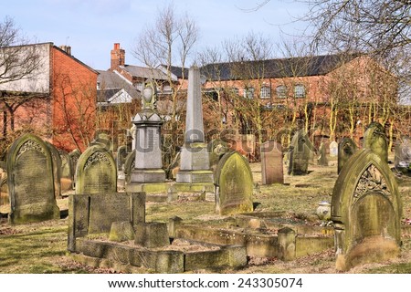 BIRMINGHAM, UK - MARCH 11, 2010: Famous Warstone Lane Cemetery on March 11, 2010 in Birmingham, UK. The cemetery dates back to 1847.