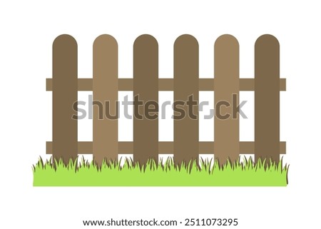 Similar – Image, Stock Photo Picket fence, in the slope