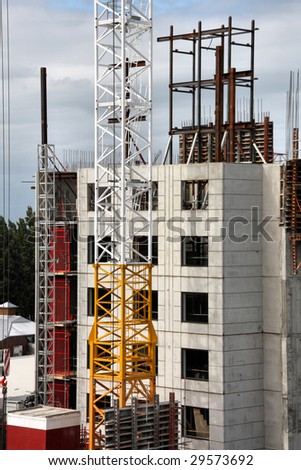 Construction of a skyscraper in Christchurch, Canterbury, New Zealand