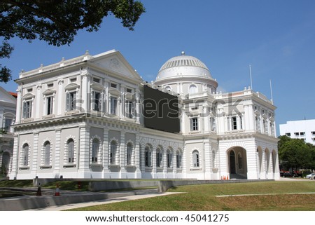 Singapore National Museum - beautiful colonial building. Old architecture.