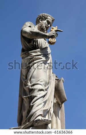 Vatican - Saint Peter sculpture at Saint Peter\'s Square