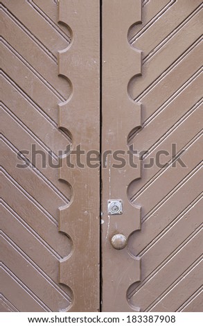 Old wooden door, detail of a door wood old abandoned closed