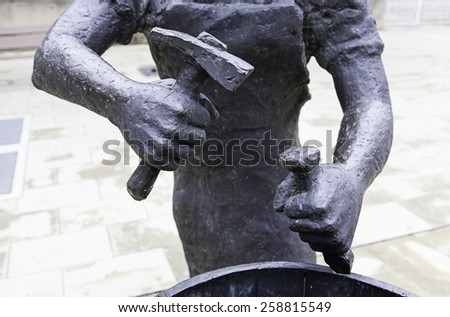 Similar – Image, Stock Photo workers monument Arm Hand