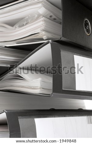 Stack of Black File Folders