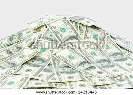 big pile of the money. dollars usa