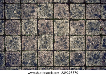 Dirty colored terrace stone pavement obsolete background