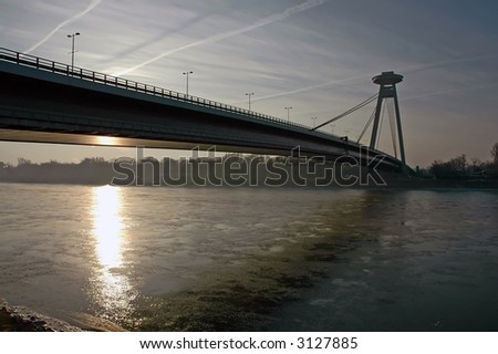 new bridge in Bratislava, Slovakia, Europe
