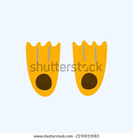  flippers isolated on white background