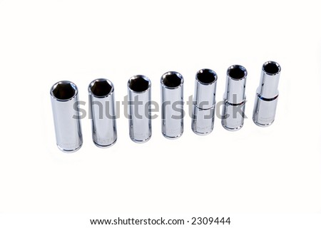 Small set of Sockets for tightening nuts