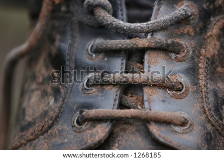 old muddy shoe