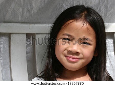 Portrait of Chinese girl shot indoor in natural light