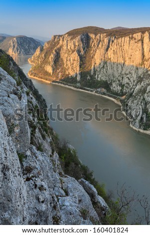 Landscape in the Danube Gorges Cazanele