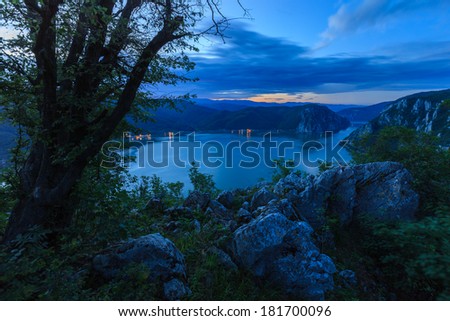 landscape in the Danube Gorges, Cazanele Mari, Romania