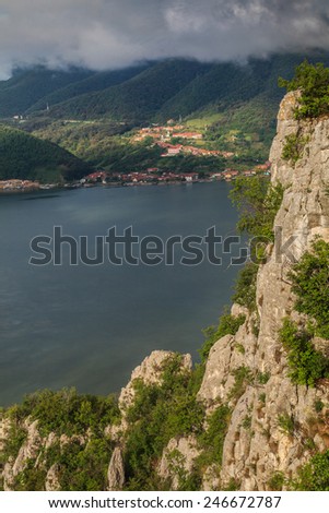 Landscape in the Danube Gorges. Cazanele Mari, Romania