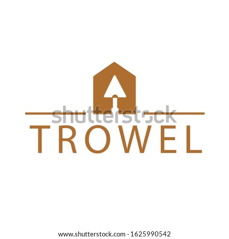 Trowel Tool icon. Construction tool symbol, vector logo