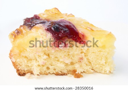 the part plum cake isolated on white background