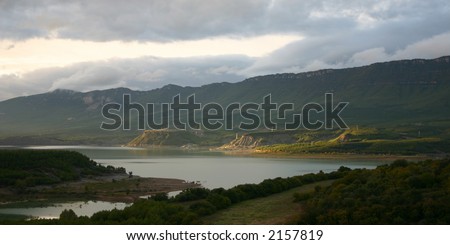 Embalse de Yesa, Aragon, Spain, planned enlargement is a big political and environmental issue.