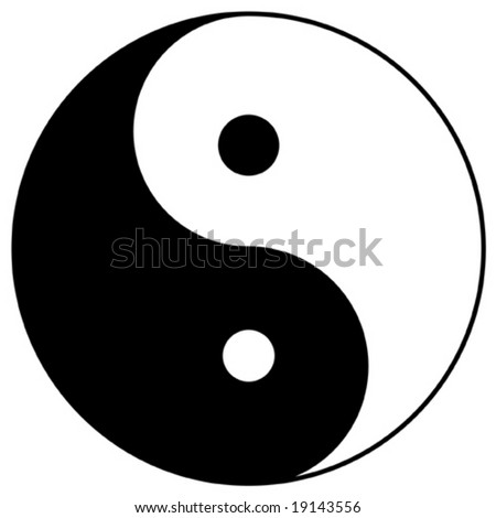 Yin Yang, Taoistic Symbol Of Harmony And Balance Stock Vector ...