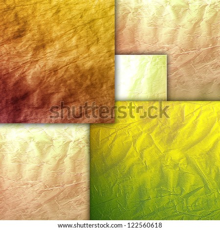 abstract green and gold background of rectangle blocks with old faded texture and grunge with soft lighting