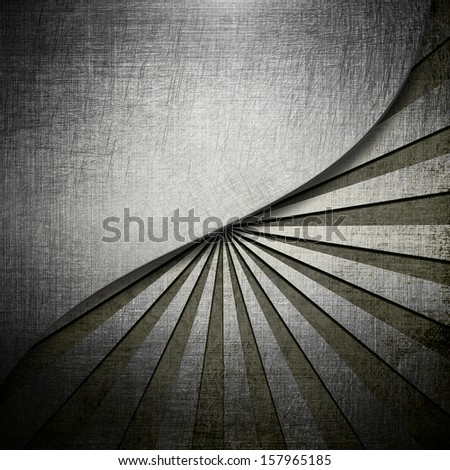 metal pattern with rays with curve