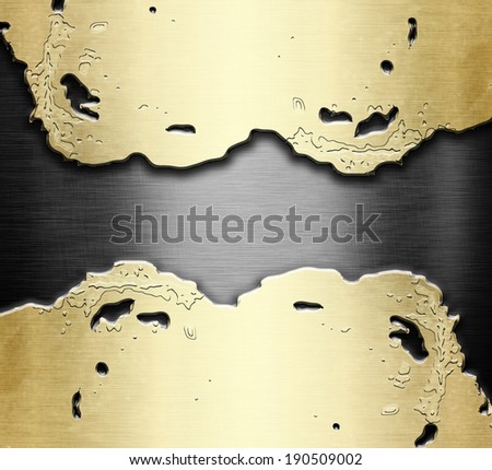 crack gold metallic background