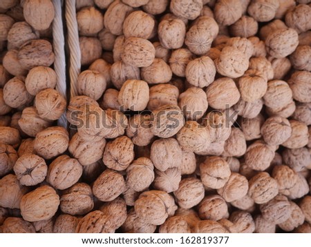 organic grown walnuts at a farmers market