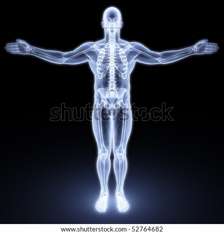 Male Body Under X-Rays. 3d Render Stock Photo 52764682 : Shutterstock