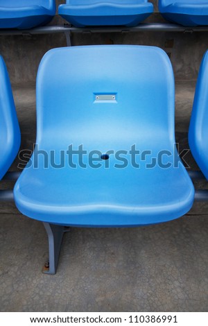 Blue Seats On Stadium