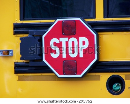 School Bus Stop Sign Stock Photo 295962 : Shutterstock