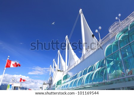 VANCOUVER, CANADA - AUGUST 16: Canada Place, home of the Vancouver Trade and Convention Center, August 16, 2011. This venue was the exhibition center for the 2010 Winter Olympics