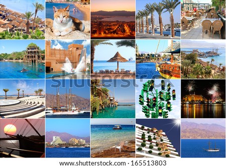 Set of summer photos in Eilat, Red Sea, Israel (my photos).