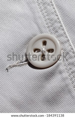 Clothes fragment sample with button