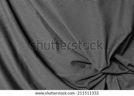 Drapery (creased) fabric net (grid) background or texture