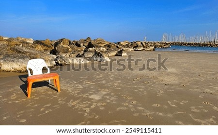 Image, Stock Photo unoccupied chairs in a lecture room