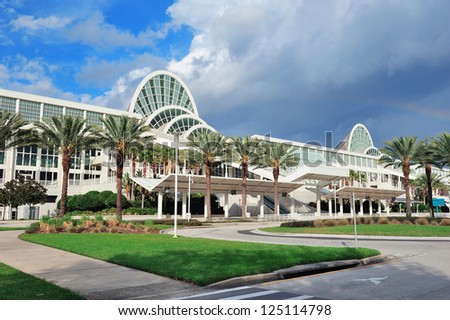 ORLANDO, FL - FEB 6: The Orange County Convention Center on International Drive on February 6, 2012 in Orlando. It offers 7M sq ft space and ranks as the second largest convention center in the US.